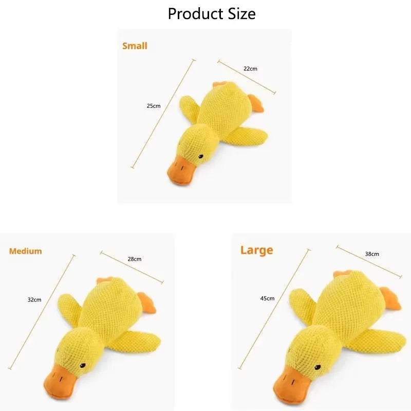Dog Hug Plush Duck Toy