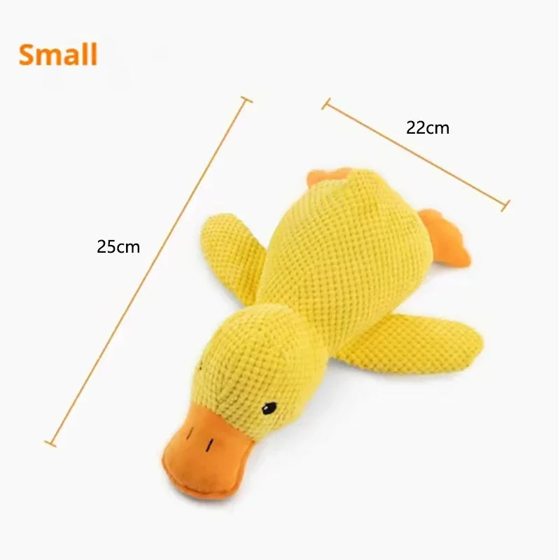 Dog Hug Plush Duck Toy