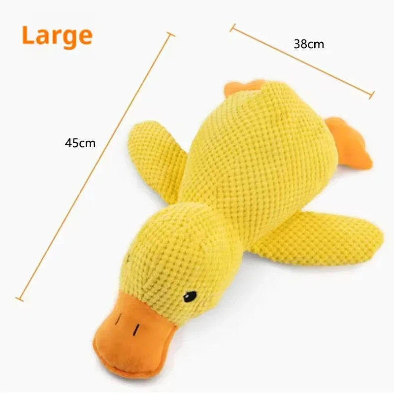 Dog Hug Plush Duck Toy