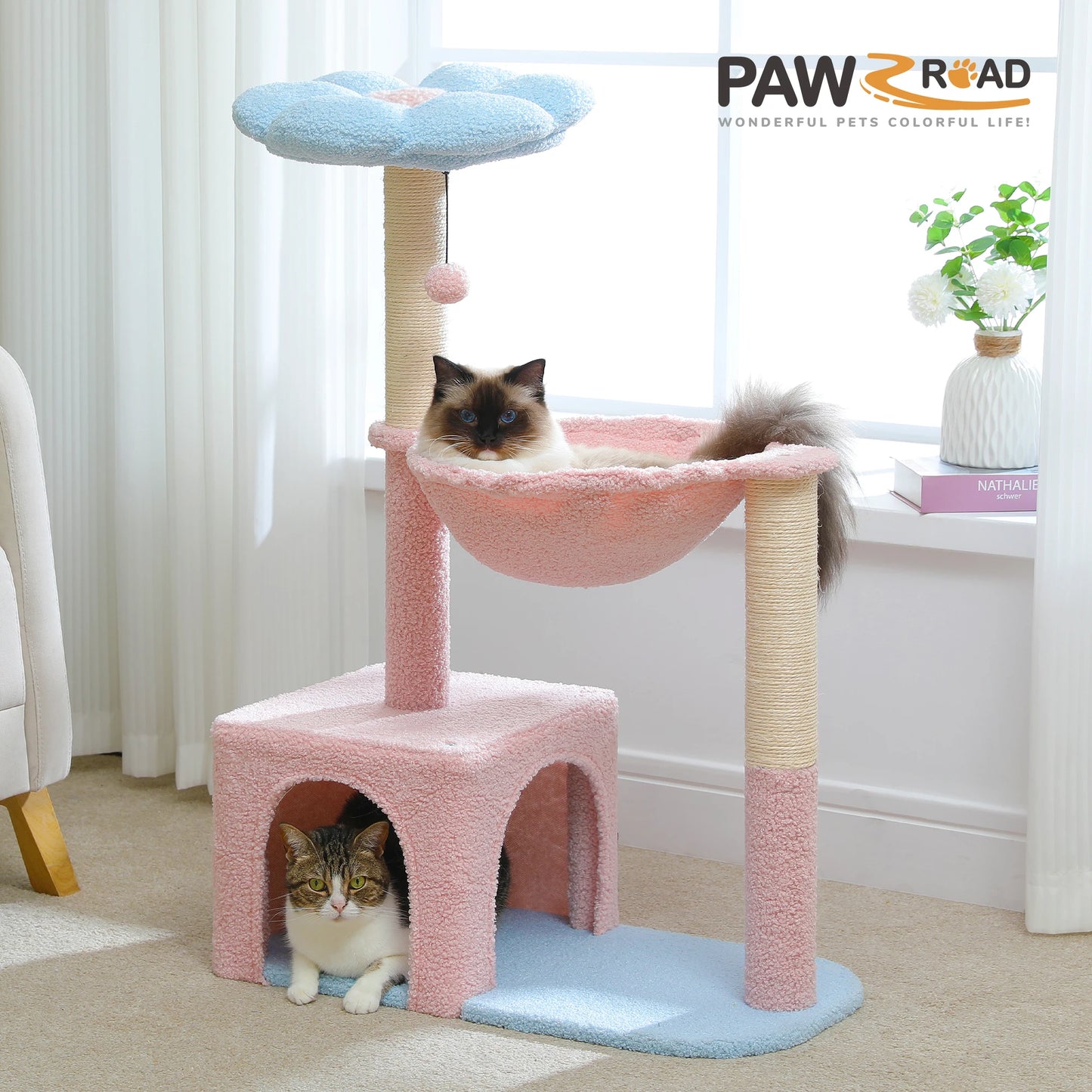 Flower Cat Tree with Hammock