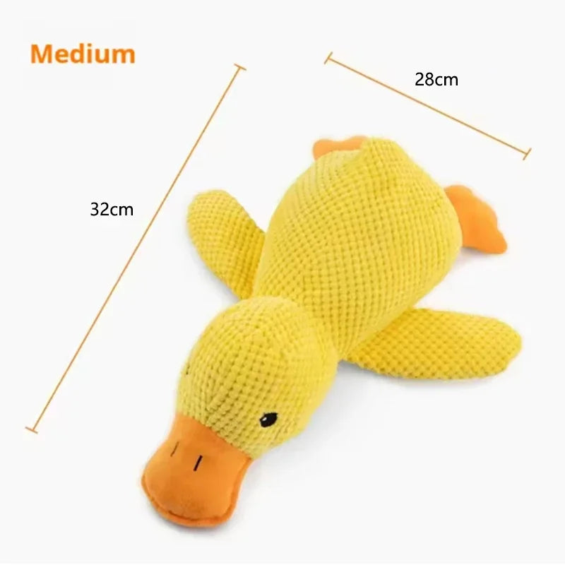 Dog Hug Plush Duck Toy